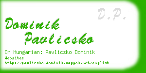 dominik pavlicsko business card